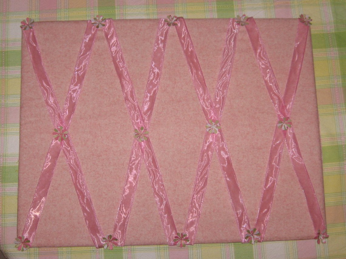 Sugar and Shimmer DIY Ribbon Message Board