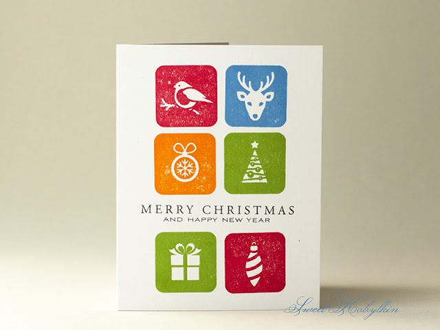 Christmas Card with Christmas Icons from IndigoBlu by Sweet Kobylkin