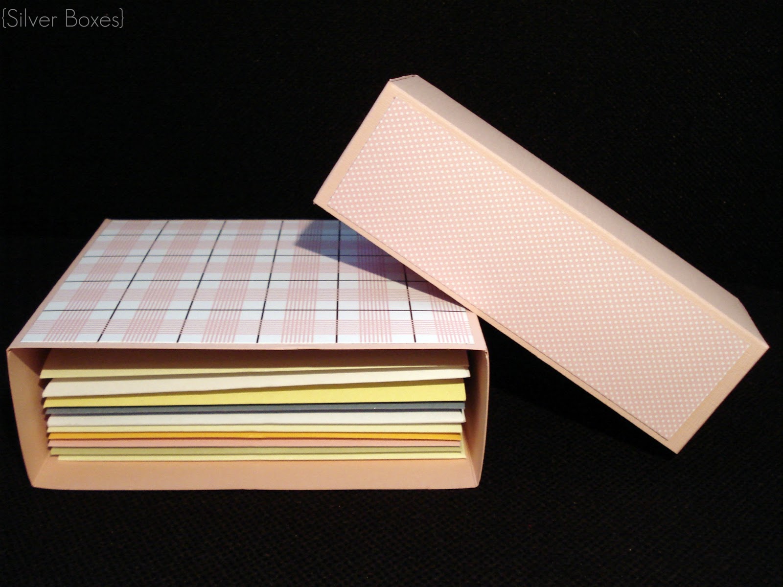 Silver Boxes Paper Boxes for Cards