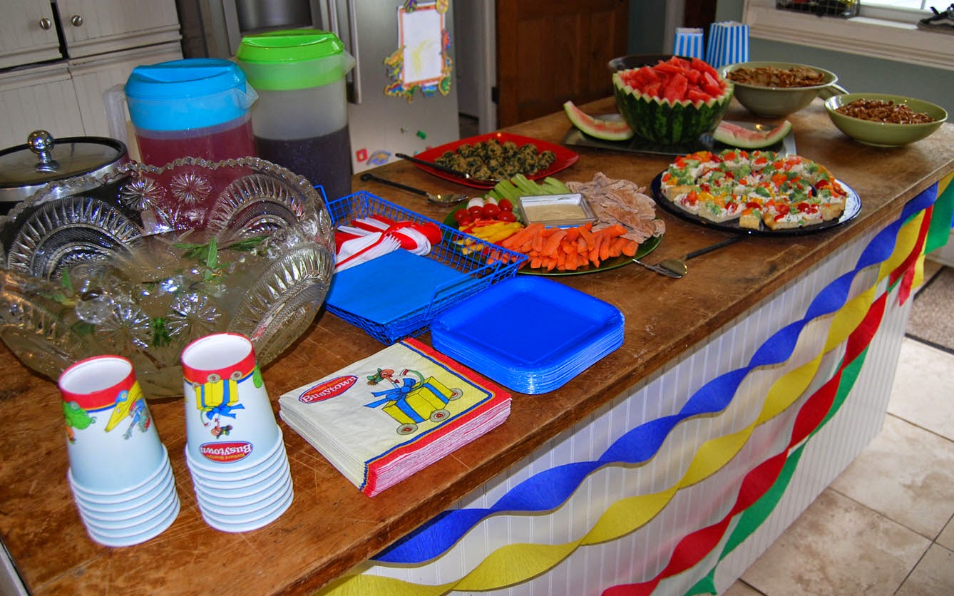 Ecoleeko Richard Scarry DIY Birthday Party Cake, Food and Game Ideas