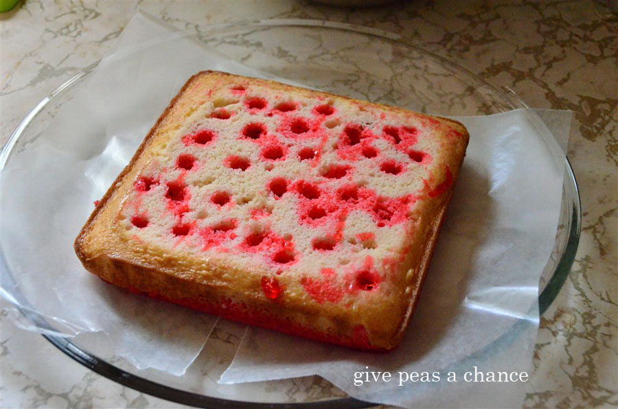 Give Peas a Chance Jello Poke Cake