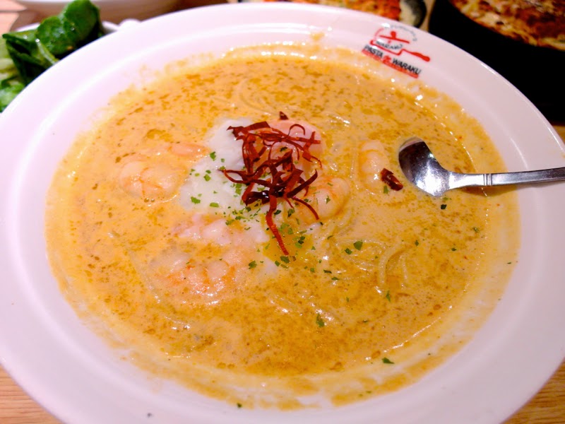 Pasta De Waraku Restaurant Changi Airport Terminal 2 Japanese Food Spicy Prawn Soup Pasta Review lunarrive blog Singapore