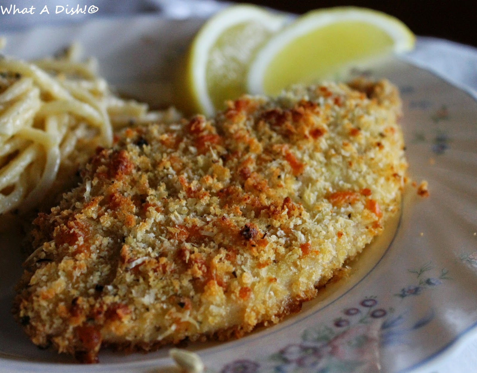 What A Dish! CheddarGarlic OvenFried Chicken