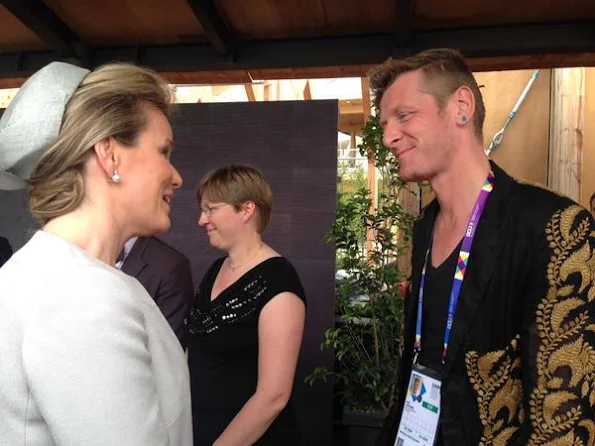 Queen Mathilde of Belgium attends the opening ceremony of the national day of Belgium at the Expo 2015