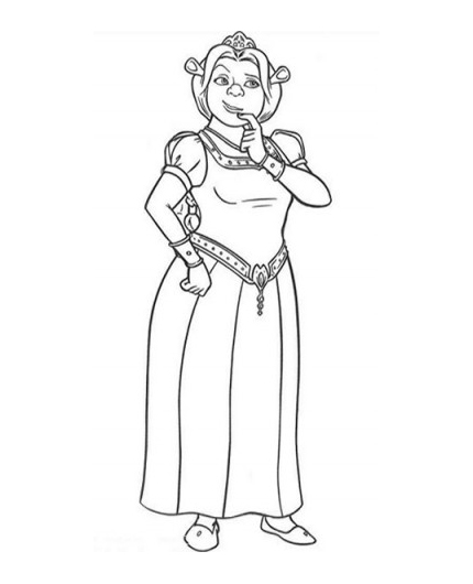 Free Coloring Pages 4 Free Princess Fiona Shrek Coloring Pages