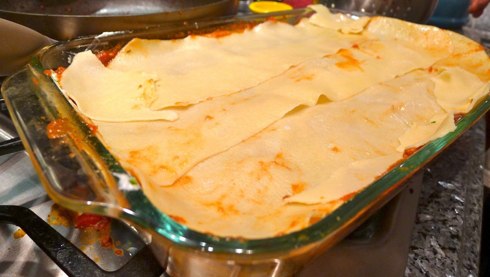 newFOOD tuesdayz Veal and Chicken Sausage Lasagna