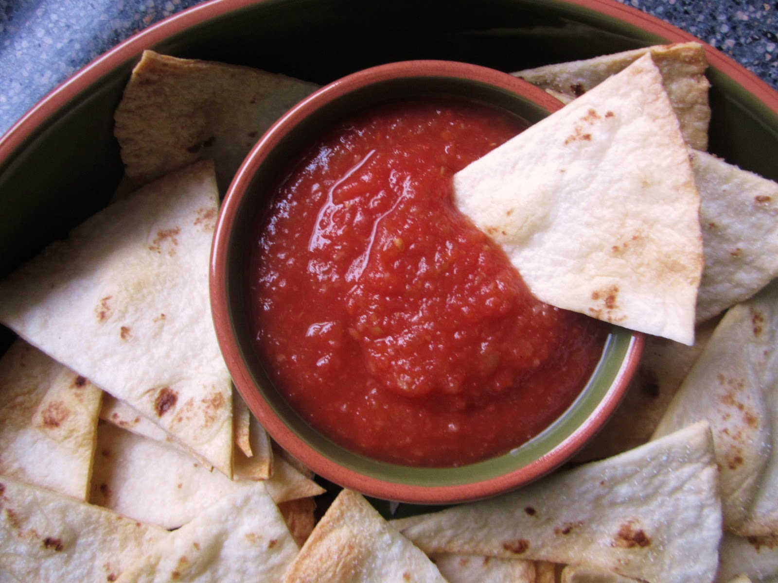 Lighten Up Tortilla Chips & Chili's Copycat Salsa
