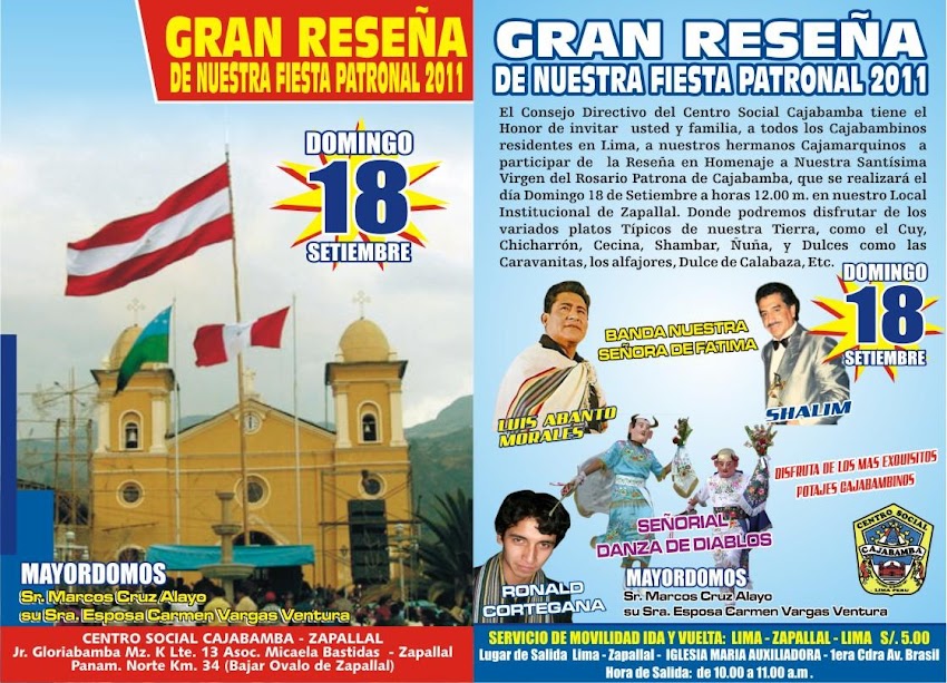 Domingo 18 setiembre | Gran Reseña de la Fiesta Patronal 2011 en Lima