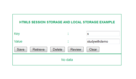 HTML5 SESSION STORAGE AND LOCAL STORAGE