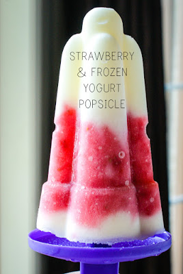 Strawberry & Frozen Yogurt Popsicle