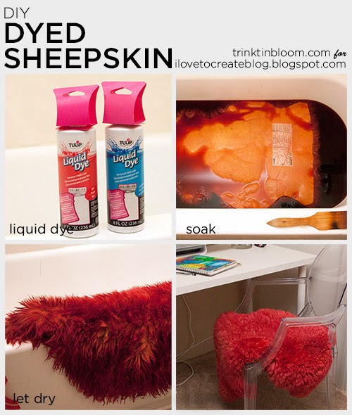 iLoveToCreate Blog DIY Dyed Sheepskins