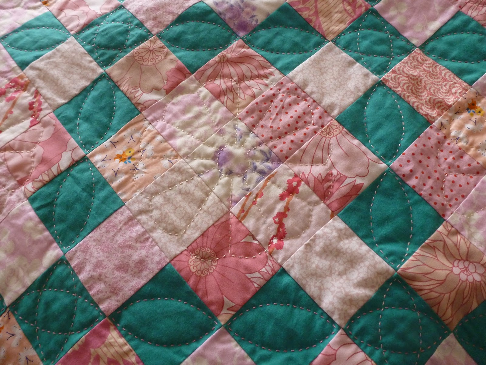 selfsewn Irish chain quilt reveal