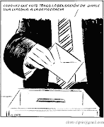 Una almoina a la Democracia . BLOC D'EN FRANCESC PUIGCARBÓ (el roto democracia)