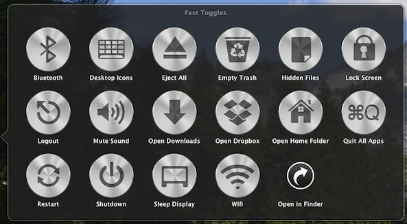 Fast Toggles: Offers Shortcuts To Your Most Used Mac Actions