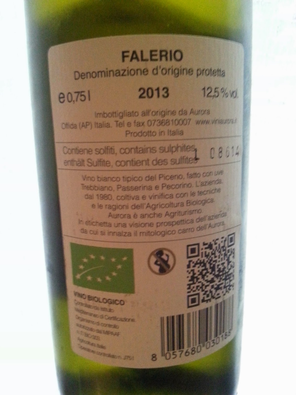 FALERIO DEI COLLI ASCOLANI DOP 2013 AURORA