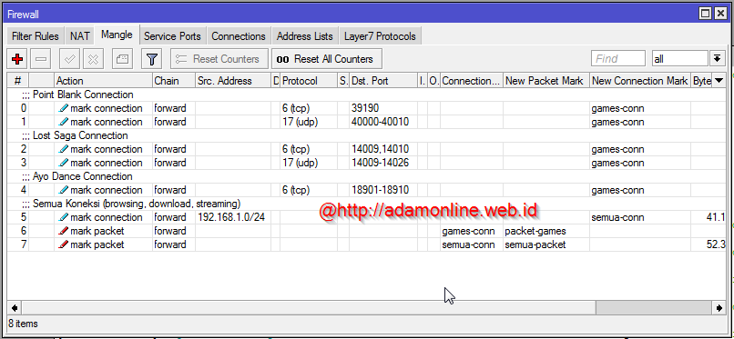 mangle mikrotik game online Cara Setting MikroTik Untuk Warnet Game Online