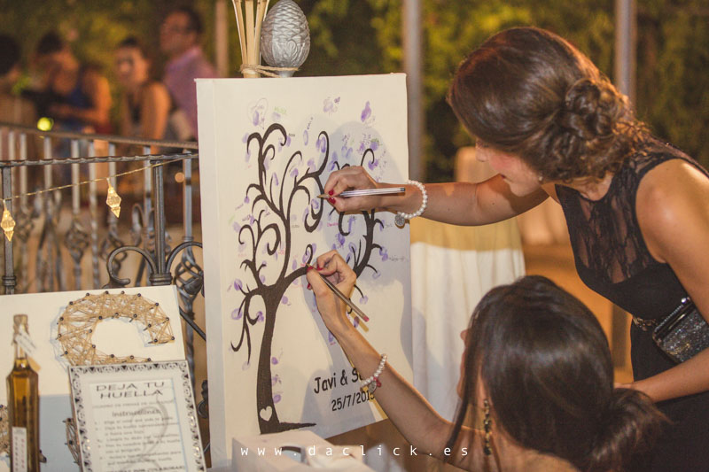 arbol de huellas para boda