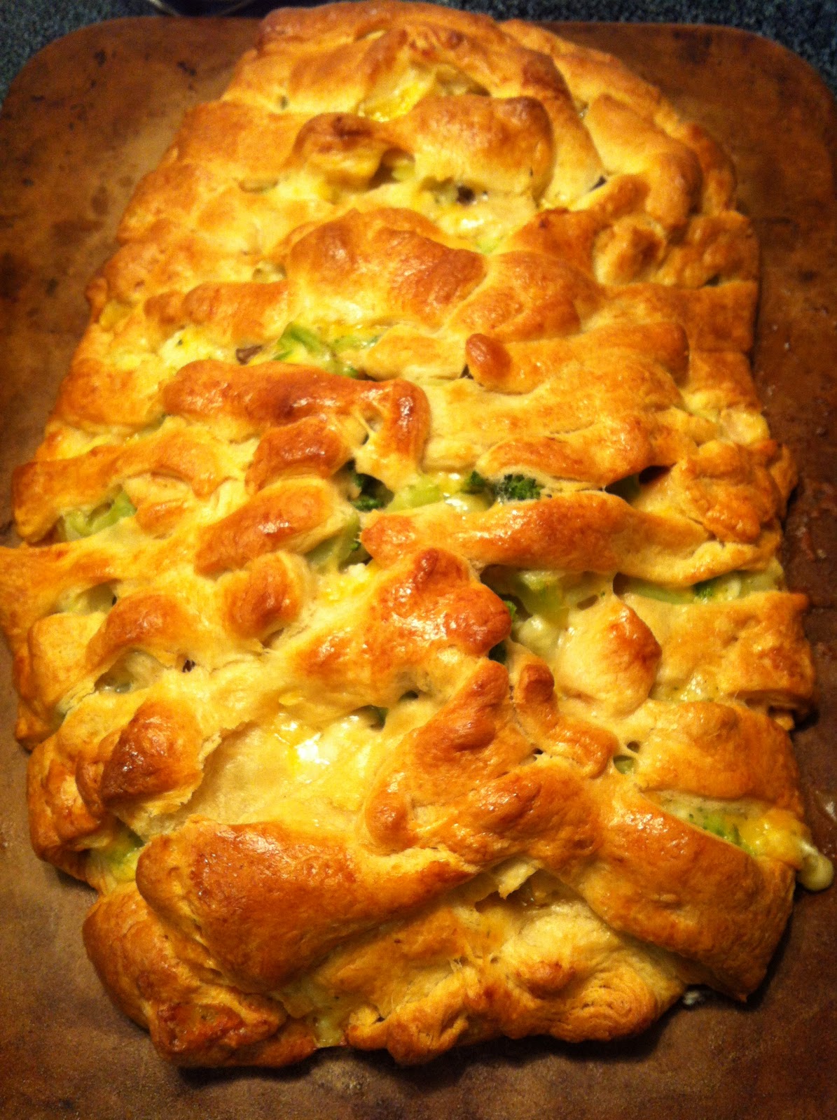 A Ginger Mess Chicken and Broccoli Braid