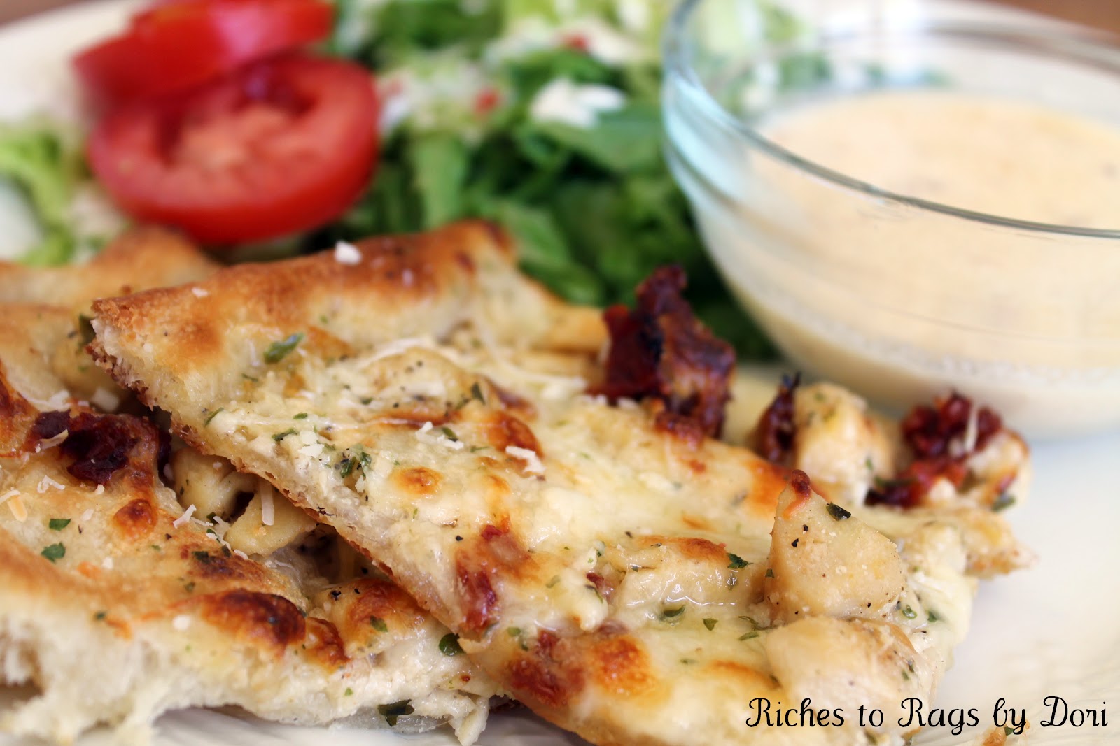 *Riches to Rags* by Dori Chicken Alfredo Ranch Pizza