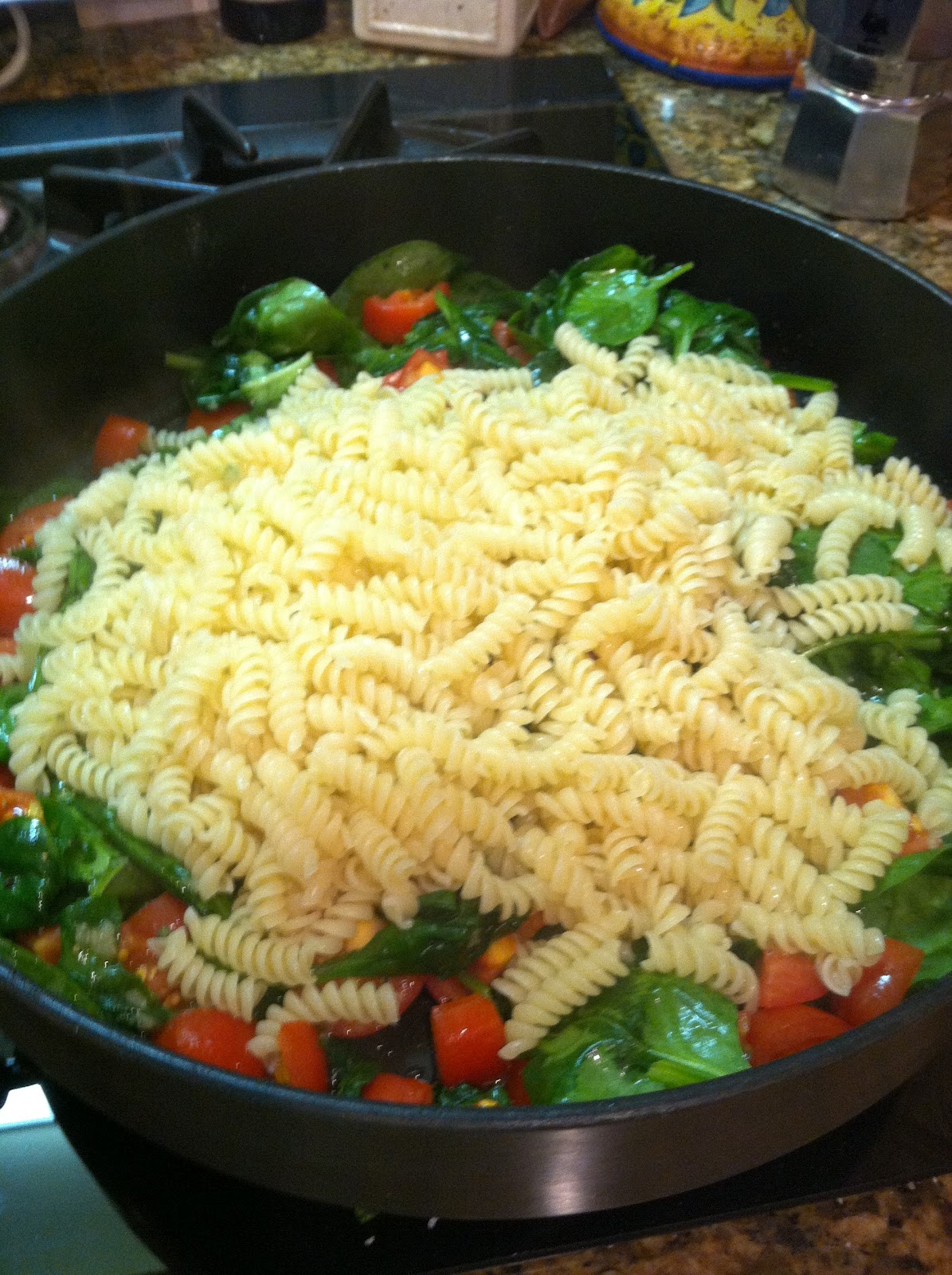 Little Magnolia Kitchen Giada's Fusili Pasta with Spinach and Asiago