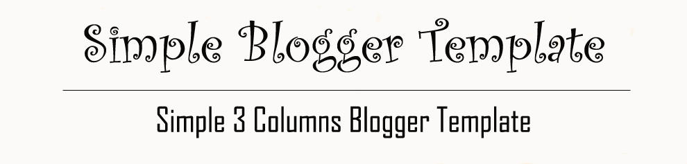 Simple Blogger Template
