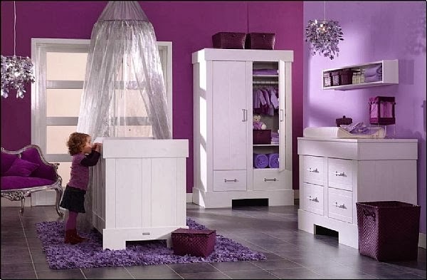 Dormitorio de bebes: dormitorio morado para bebes decoraciÃn de ... Recamara de ninas color lila