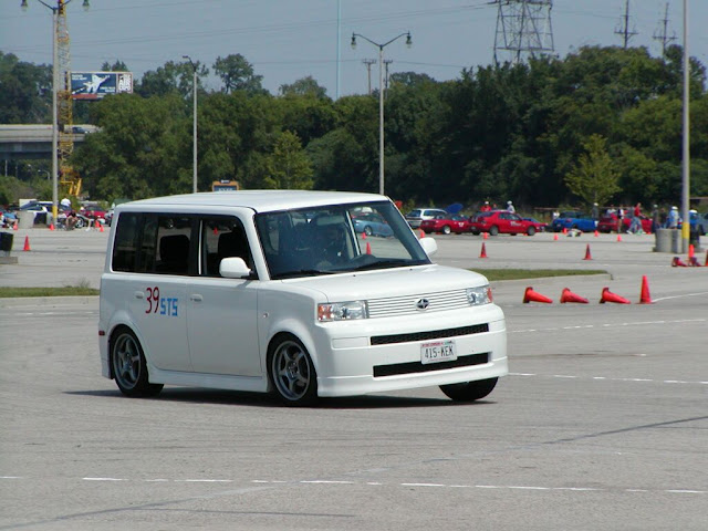 Autocrossing my xB at Miller Park in Milwaukee