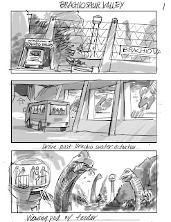 Image for Early Jurassic World Storyboards Reveal Unused Park Attractions & Action Sequences!