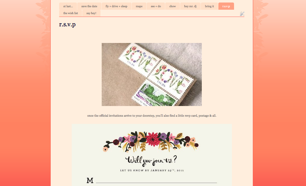 wedding website welcome messages