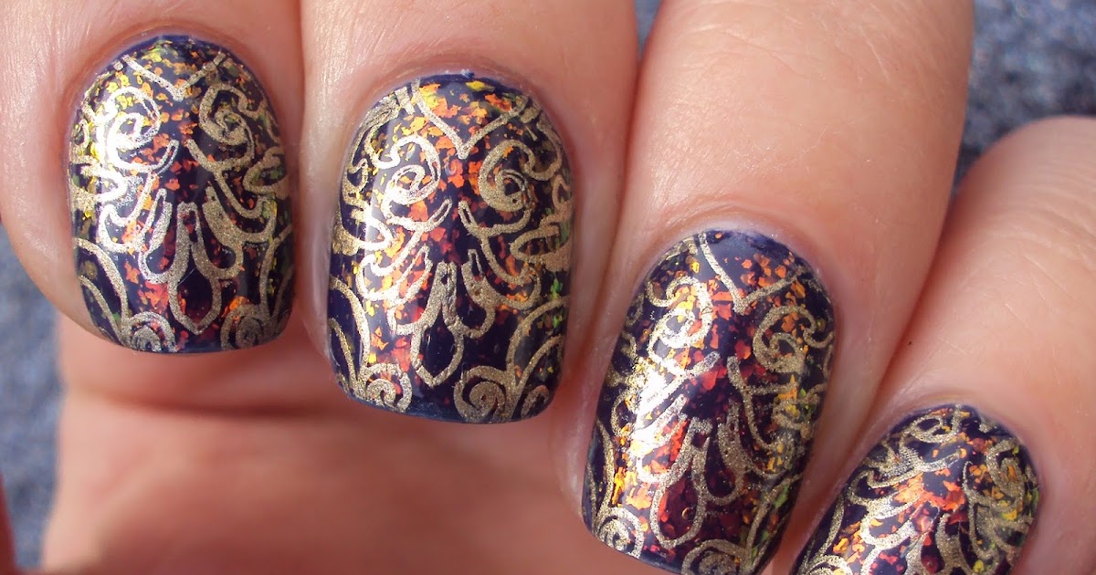 NAIL ART Fancy Fireplace Glitterfingersss in english