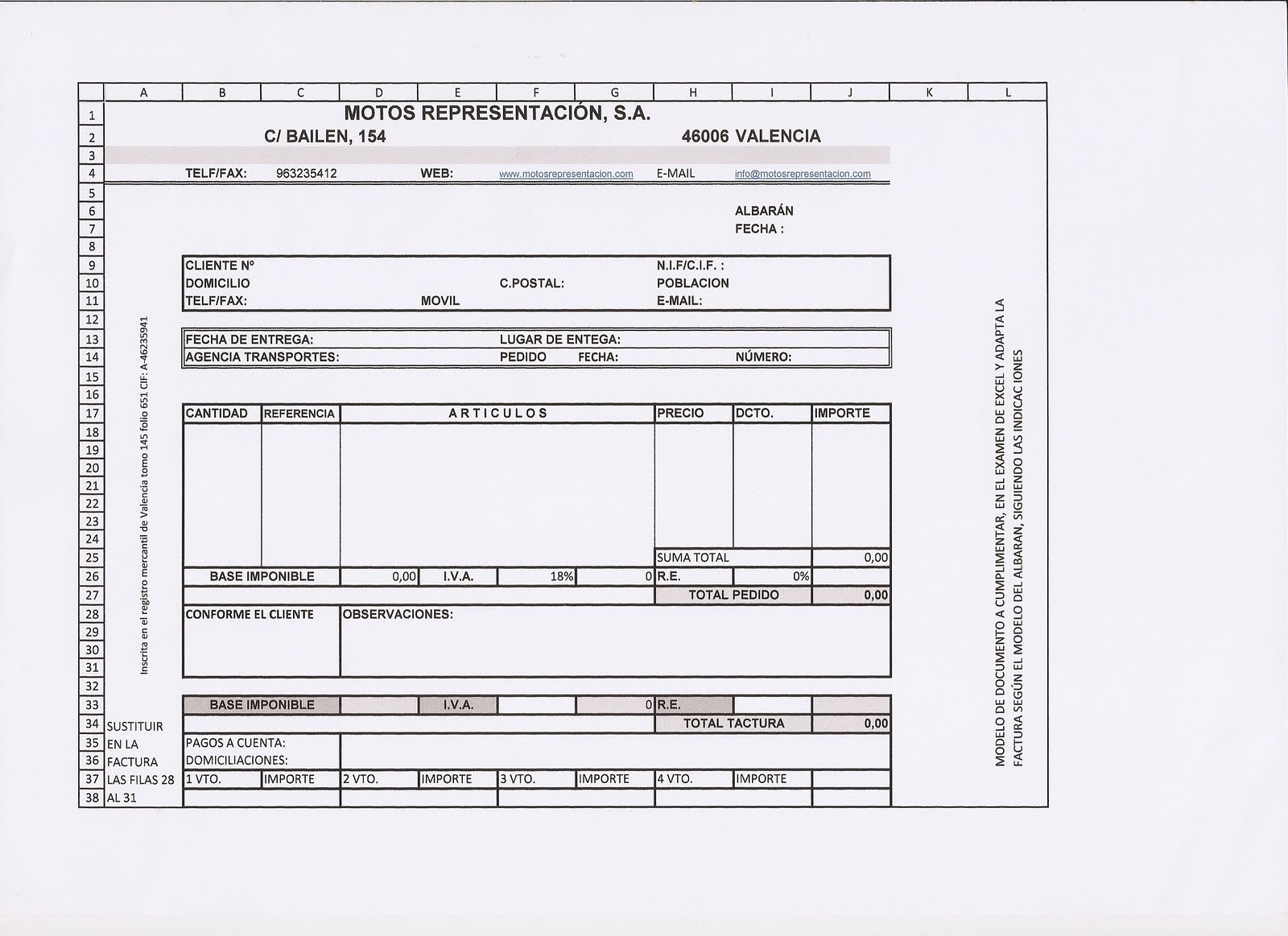 formato de entrega de mercancia en excel