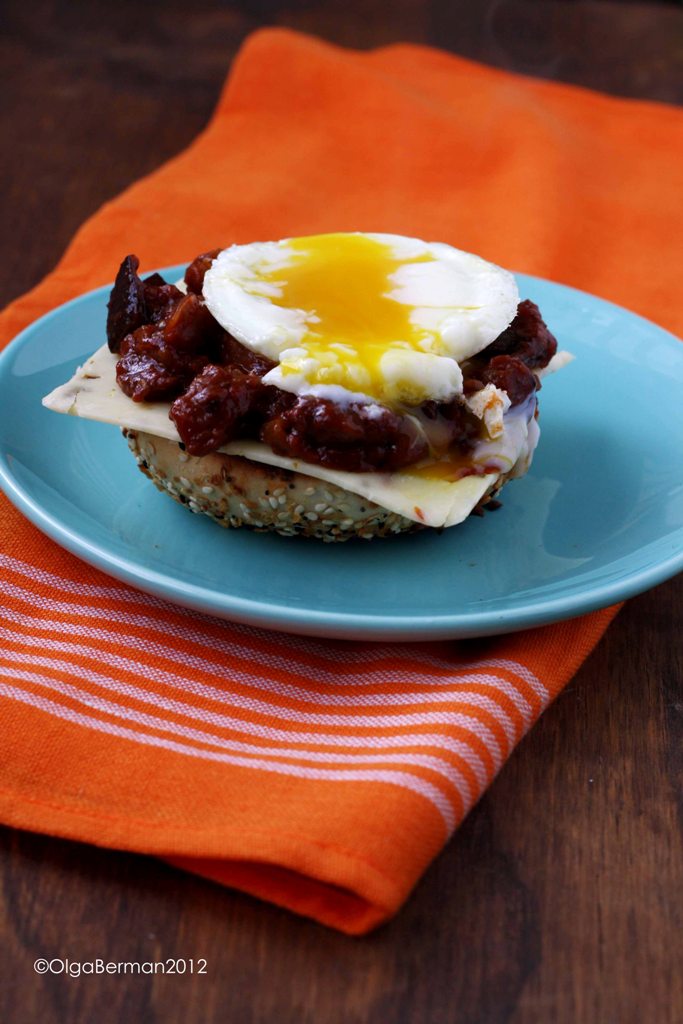 Mango & Tomato Not Your Typical Bagel Breakfast Spanish Eggplant