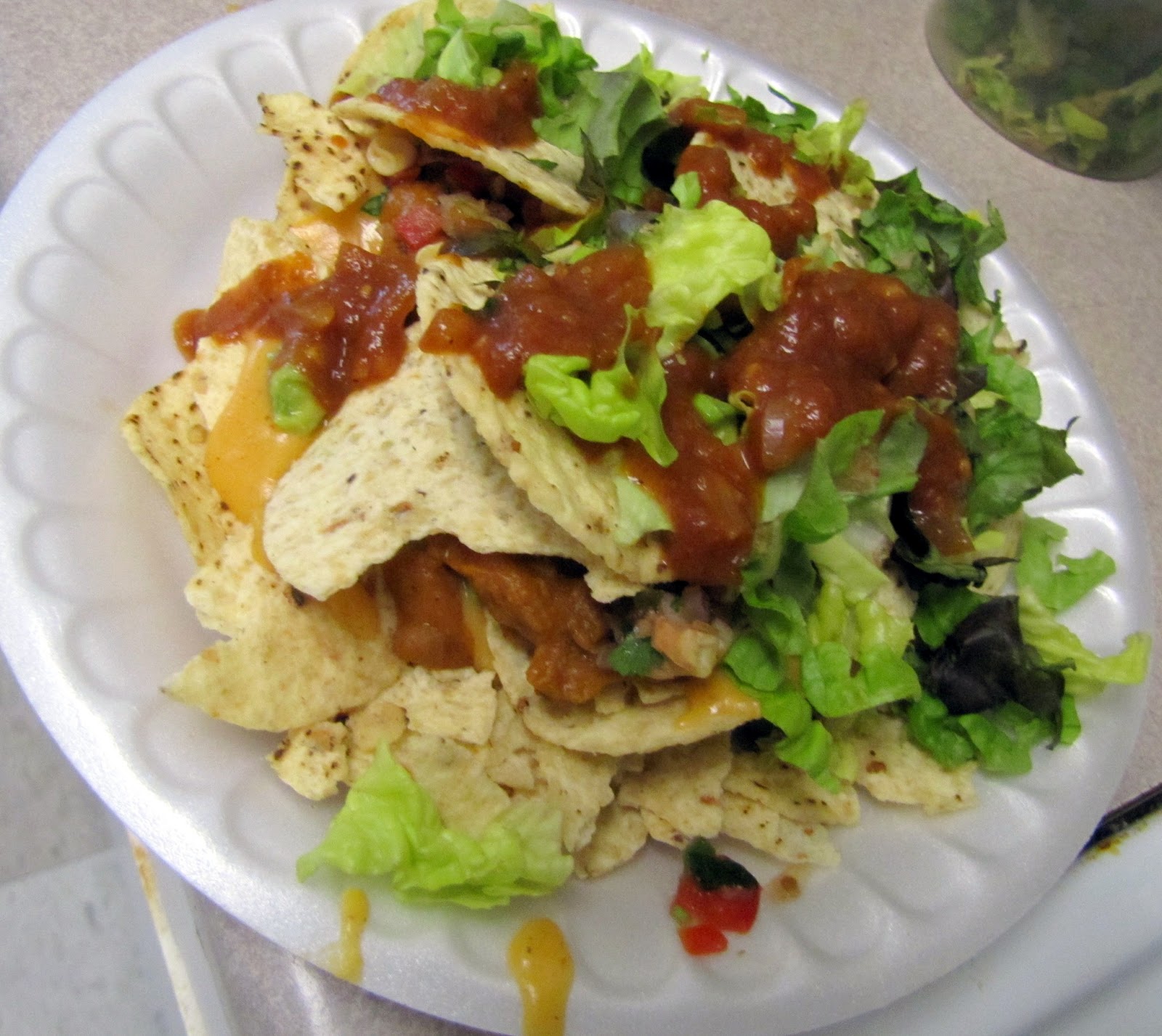 Pinto beans and nachos