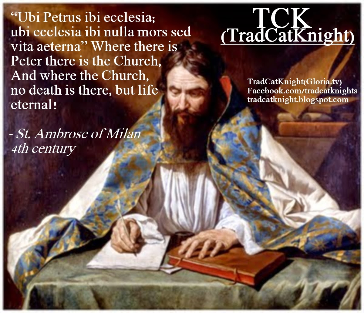 TradCatKnight Sermons from the Saints St.Ambrose, Dying with Christ