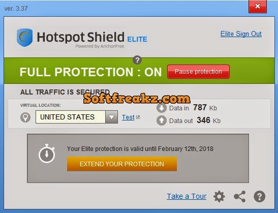 Hotspot Shield Elite 3.37 Screen 1