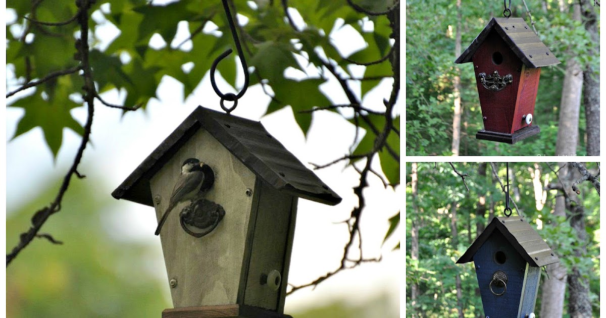 Rebecca's Bird Gardens Blog Rustic Hanging Birdhouse, "The Villa"
