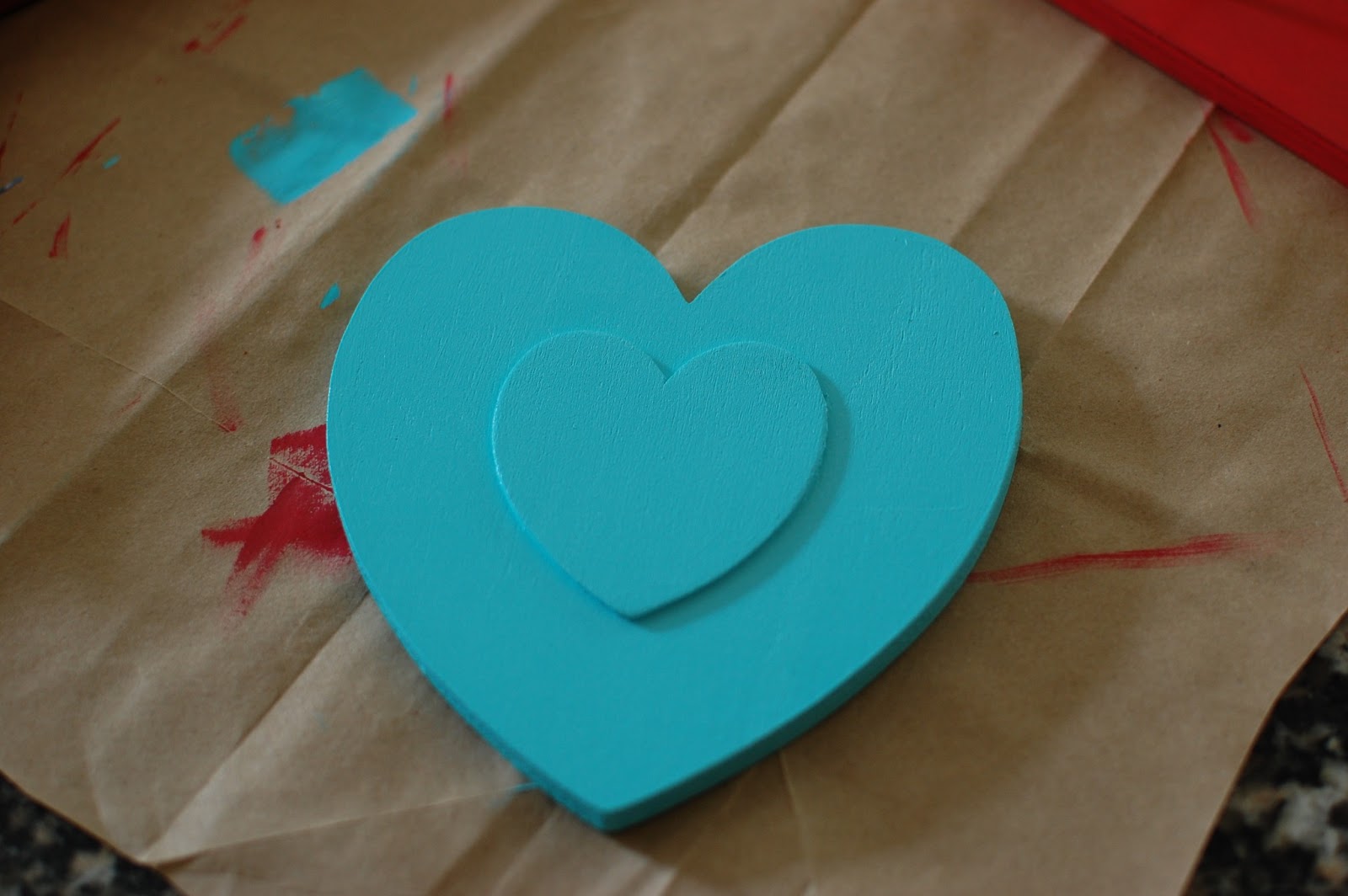 Valentine's Qtip Painting