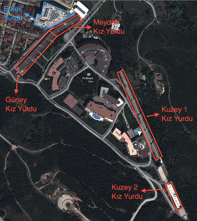 yeditepe universitesi rehberi yurtlar