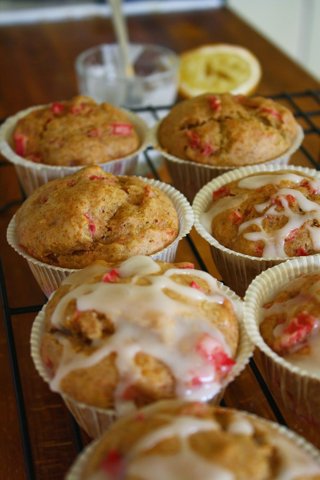 Eating for and Living with MS Gluten/Dairy free Rhubarb Muffins with