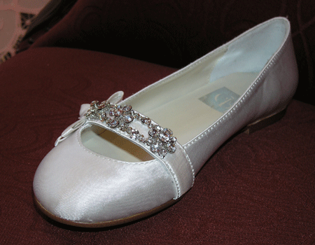 Flat Ivory Bridal Shoes Chantekkkk 