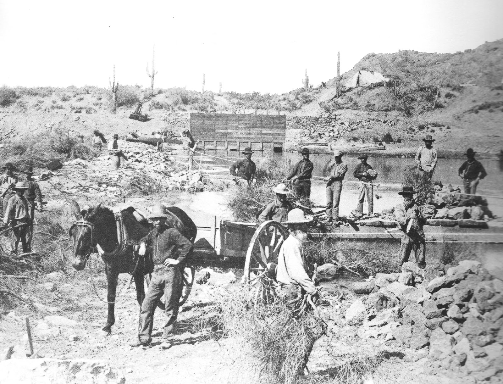 History Adventuring The men who built the Arizona Canal in Phoenix