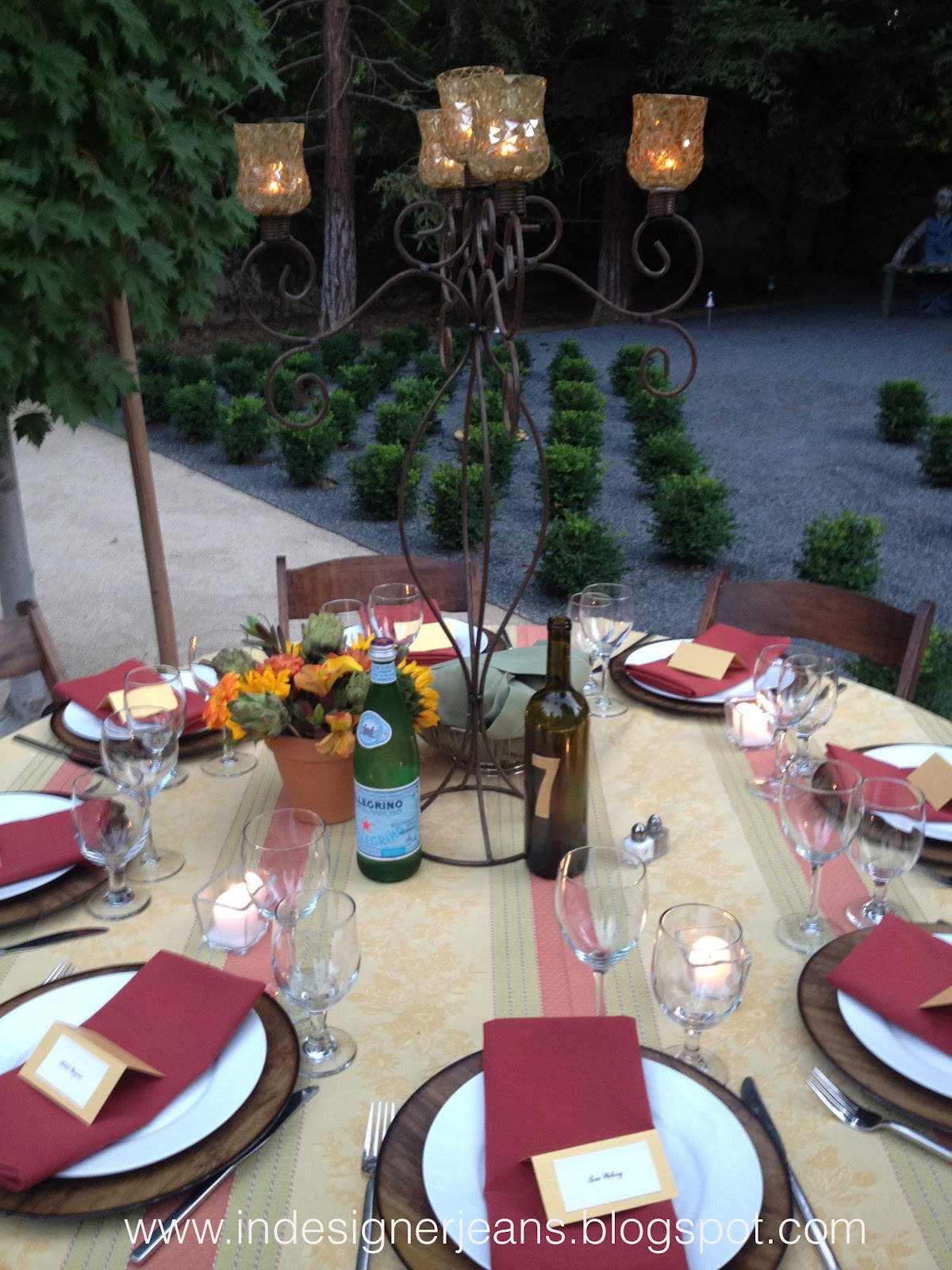 In Designer Jeans Tuscan Centerpieces