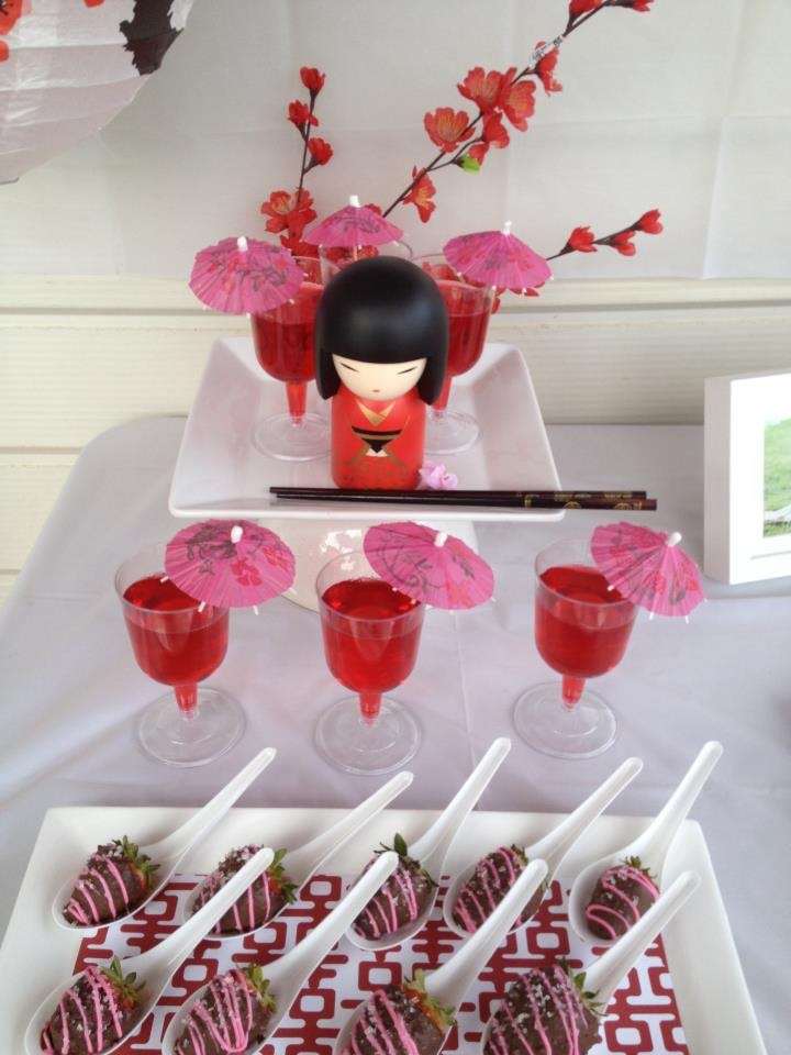 todi: Customer Parties Kokeshi Doll Japanese theme Birthday Party