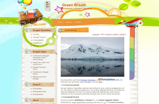 Free Blogger Travel Green Vectors Theme Template Free Blogger Travel Green Vectors Theme Template