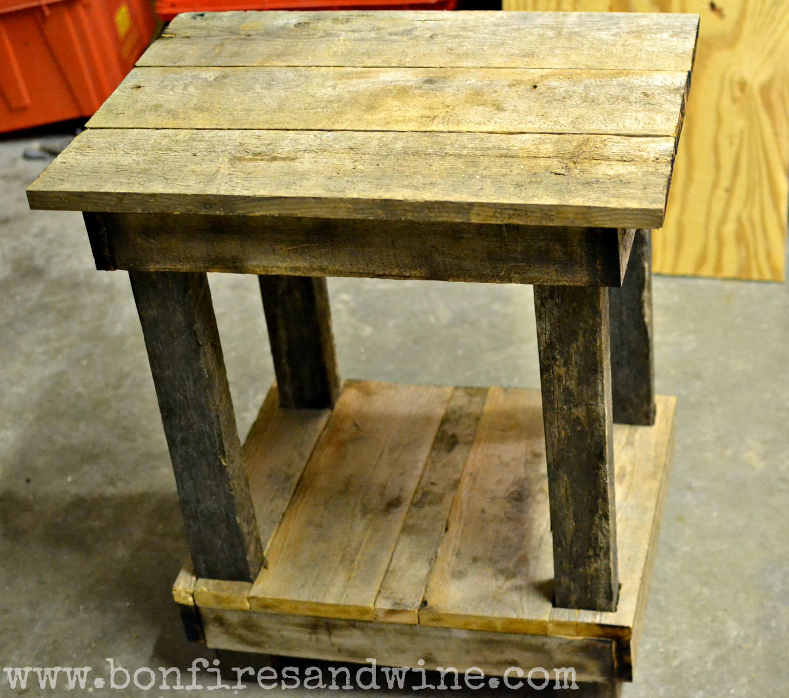 Bonfires And Wine Barnwood Table