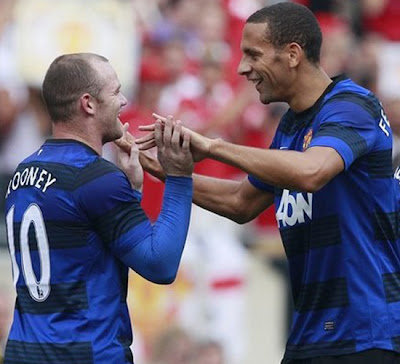 Man Utd Tour USA : Rooney thank for Ferdinand assist Rooney Ferdinand Chicago Fire vs Manchester United