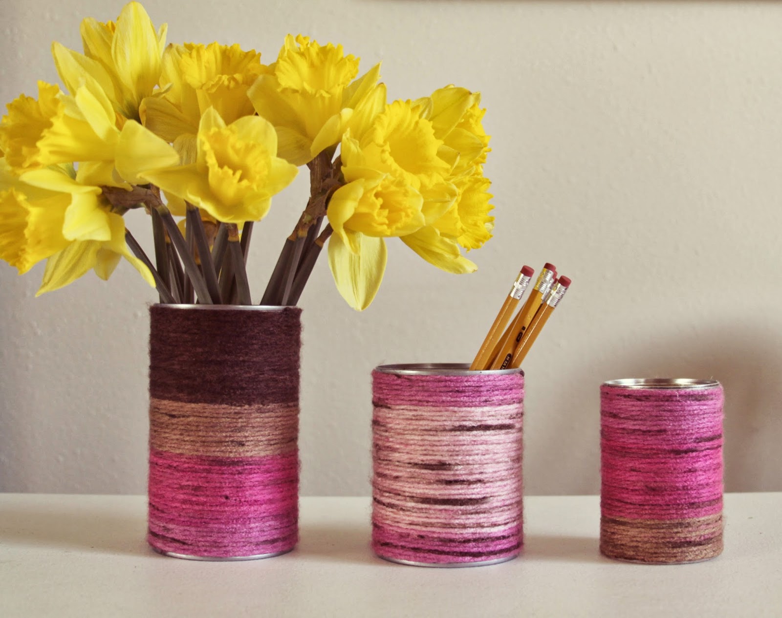 WhiMSy love DIY Yarnwrapped vase