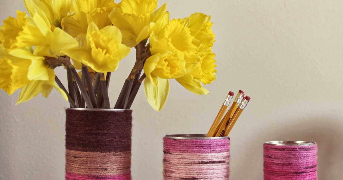 WhiMSy love DIY Yarnwrapped vase