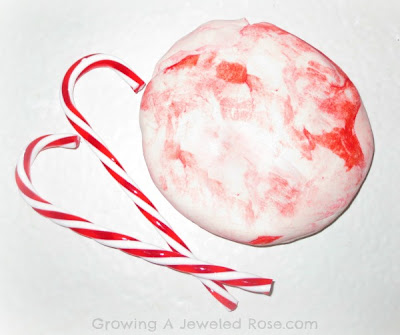 Candy Cane play dough recipe