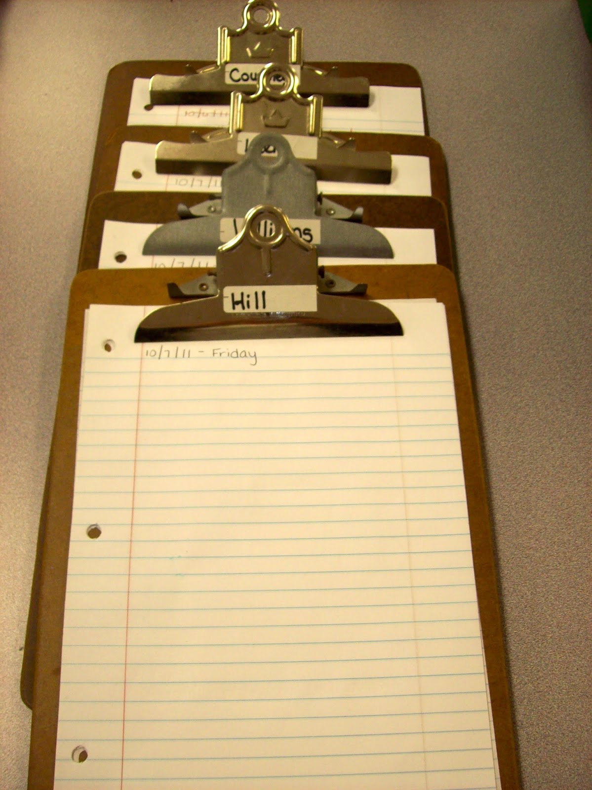 Mrs. C's Classroom Clipboard Organization!